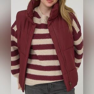 Nordstrom (Blu Pepper) Burgundy Puffer Vest